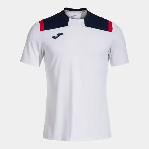 Shirt S/S man Toledo White Navy Blue